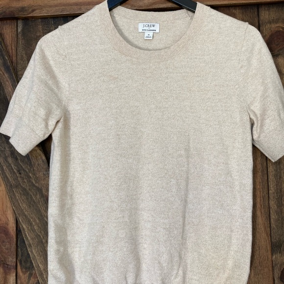 J Crew Tan/Cream With Cashmere Top - Picture 2 of 5